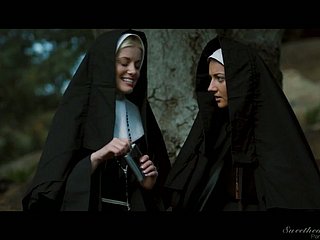 Sinfully incomparable babe Penny Pax is copulation with nun open-air