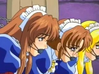 Mooie dienstmeisjes in openbare villeinage - Hentai anime -seks