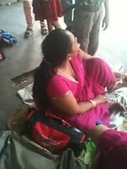 Busty Indian MILF on a Railway station 2 (o) (o)